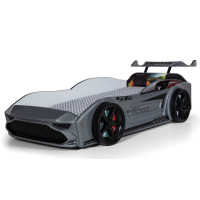 Кровать машина пластик Форсаж серая Турция